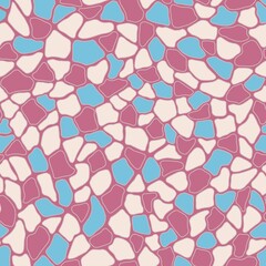 Terrazzo modern trendy colorful seamless pattern.Abstract creative backdrop with chaotic small pieces irregular shapes. Ideal for wrapping paper,textile,print,wallpaper,terrazzo flooring.Pink,azure