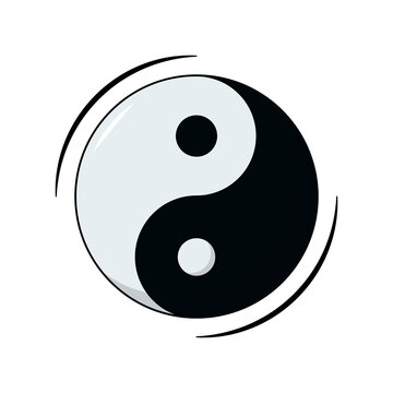 Yin Yang symbol sign icon logo