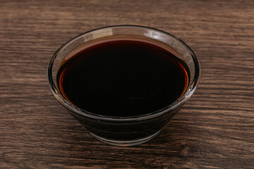 Asian soya sauce in the bowl