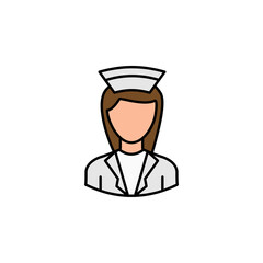 avatar nurse outline icon. Signs and symbols can be used for web logo mobile app UI UX