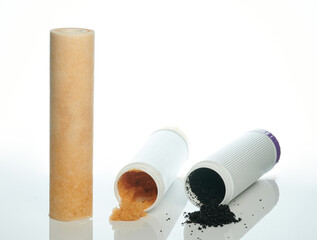 Three used water filters