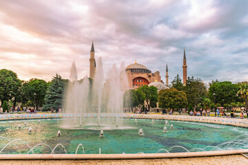 Fountain in front of Hagia Sophia, Istanbul, Turkey