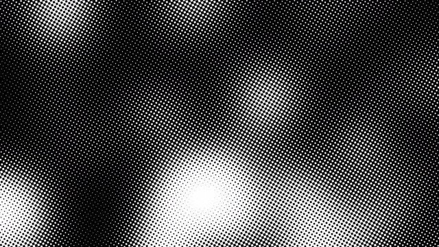 Abstract halftone motion background. Moving dots seamless loop