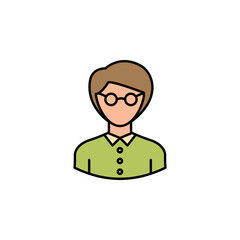 Fototapeta premium avatar teacher outline icon. Signs and symbols can be used for web logo mobile app UI UX
