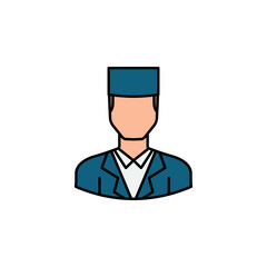 avatar doctor outline icon. Signs and symbols can be used for web logo mobile app UI UX