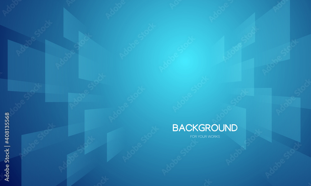 Aufkleber Abstract background vector illustration. Gradient blue with geometric shapes composition.