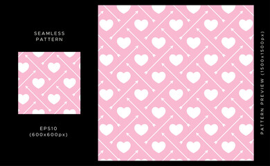 Valentine's Day seamless pattern, Pattern Background, Abstract Seamless Pattern Background, Valentines Day Digital Paper, Love seamless pattern, Heart Digital Paper.