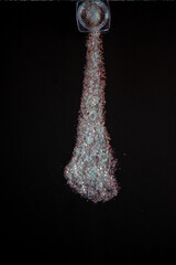 Abstract image of glitter on a black background