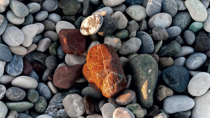 
Sea pebbles on the shores of the Mediterranean