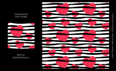 Valentine's Day seamless pattern, Pattern Background, Abstract Seamless Pattern Background, Valentines Day Digital Paper, Love seamless pattern, Heart Digital Paper.