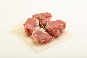 Raw pork tenderloin for cooking