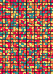 Fototapeta premium Abstract Geometric Pattern generative computational art illustration