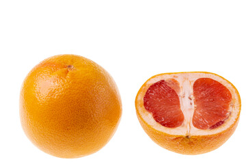 Close up view of grapefruit isolated on white background. Healthy eating  food concept. Beautiful nature backgrounds.