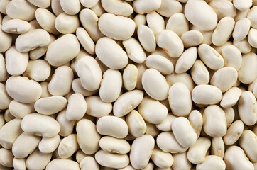 White beans background. The view from top