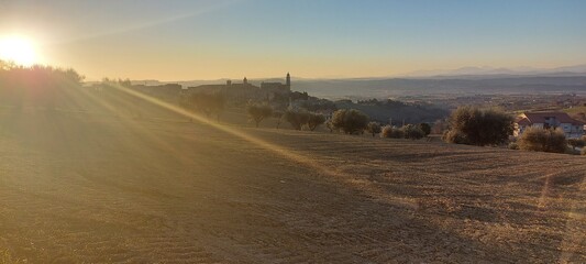 sunset over the river
