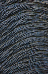 Diseños de lava. Ecuador. Parque Nacional de las Islas Galapagos.