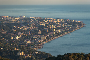 Obraz premium Aerial view of the urban landscape of Sochi, Russia