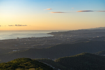 Aerial view of the urban landscape of Sochi, Russia