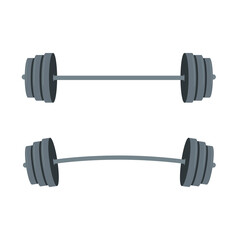 barbell illustration with barbell for lifestyle design. Gym equipment.