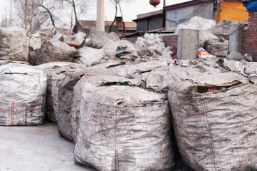 bagged recycling in chinese city
