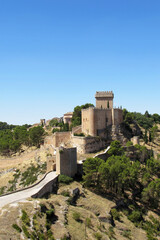 Fototapeta na wymiar View of Parador de Alarcon from the torre de Armas, Spain. 