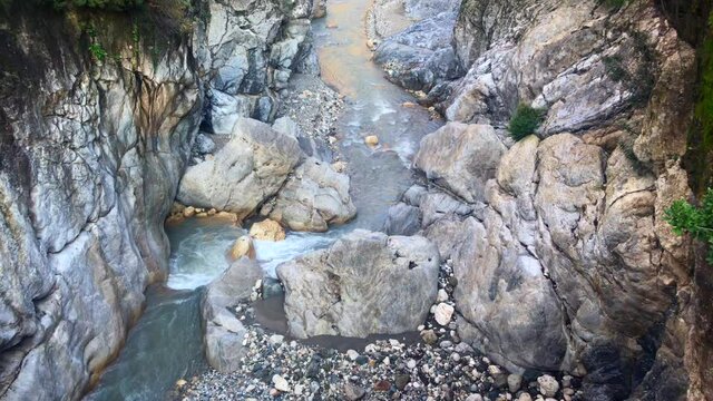 Antalya-TURKEY, kuzdere Valley and cut Strait koprulu Canyon water flow