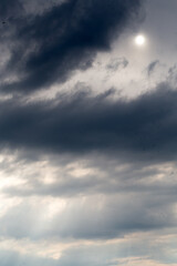 Obraz premium cloud rain dramatic sky dark storm weather