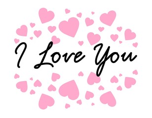 I love you card for general purpose, Celebration card for valentine's day, Mothers day, Fathers day, love related item, declaration of loving somebody, minimalistic card design,