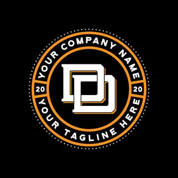dd monogram logo vector vintage