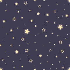 seamless swatch Starry night pattern vector