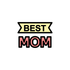 mothers day best mom outline icon. Element of mothers day illustration icon. Signs and symbols can be used for web, logo, mobile app, UI, UX