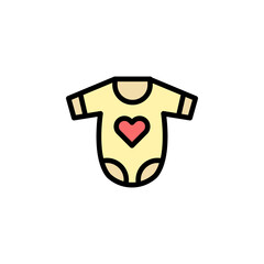 mothers day bodysuit outline icon. Element of mothers day illustration icon. Signs and symbols can be used for web, logo, mobile app, UI, UX