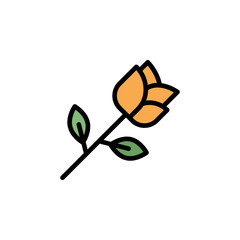 mothers day rose outline icon. Element of mothers day illustration icon. Signs and symbols can be used for web, logo, mobile app, UI, UX