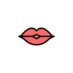 mothers day kiss outline icon. Element of mothers day illustration icon. Signs and symbols can be used for web, logo, mobile app, UI, UX