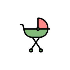 mothers day carriage outline icon. Element of mothers day illustration icon. Signs and symbols can be used for web, logo, mobile app, UI, UX