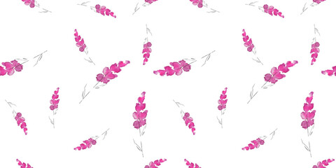 A seamless pattern with colors that are drawn in watercolors. Hand-drawn illustration for the design.