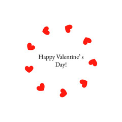 hand written happy valentines day calligraphy vector graphic with heart