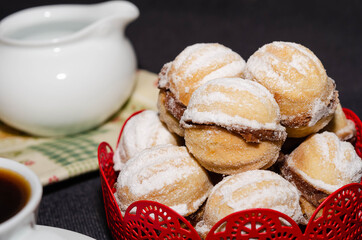 Homemade sweets with a cup of coffee 
