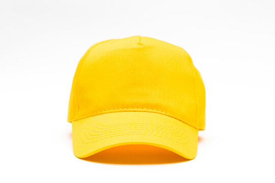 Yellow cap for corporate identity design mockup