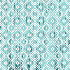  Geometric kilim ikat pattern with grunge texture
