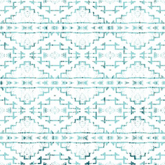  Geometric kilim ikat pattern with grunge texture
