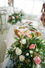 Wedding table setting and decor.