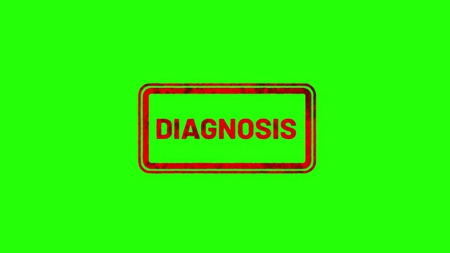 Diagnosis stamp and stamping animation.