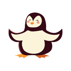 Obraz premium cute little penguin animal cartoon, icon isolated image
