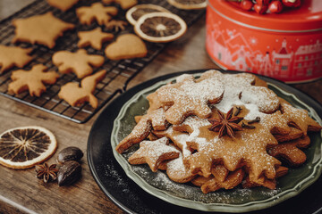 Traditional Christmas ginger cookies