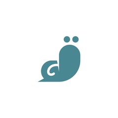 Snail logo icon design illustration vector