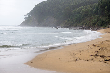 Beach in Villaviciosa Asturias Spain