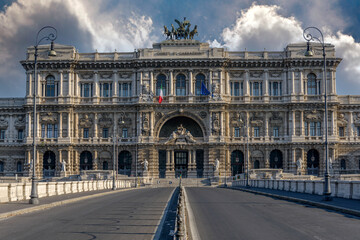 A morning shot of the Palace of Justice in Rome, Italy