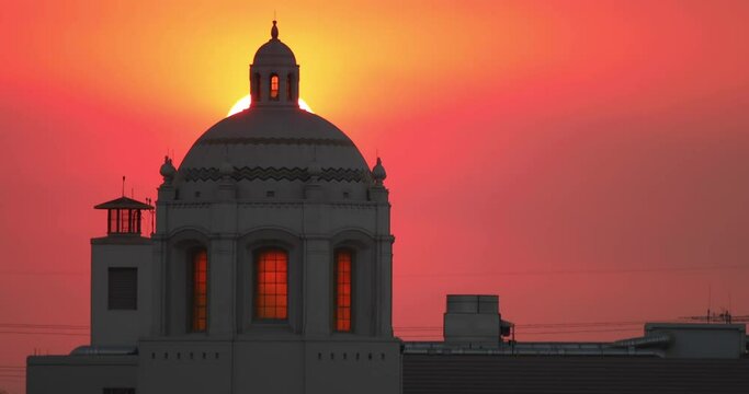 Los Angeles Sunrise Behind Dome