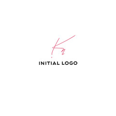 KN Initial Isolated Logo for Identity